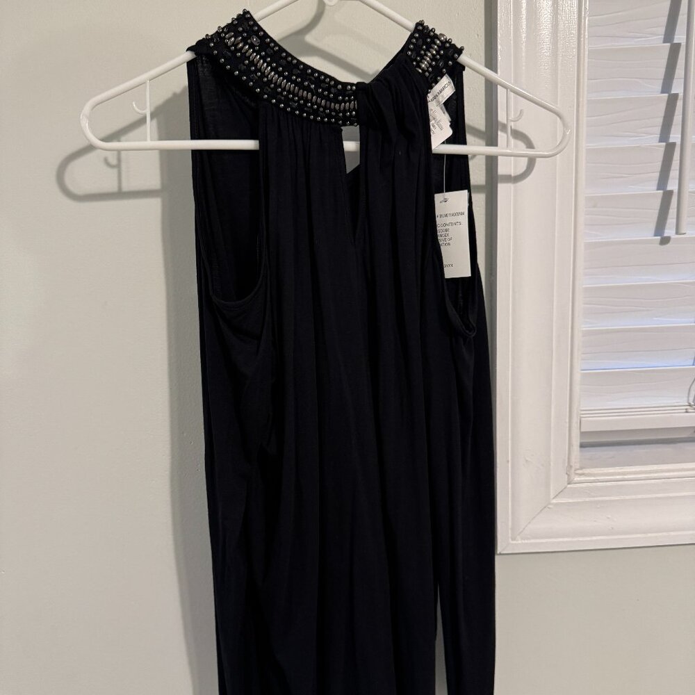 NWT Neiman Marcus Cold Shoulder Blouse with Beads
